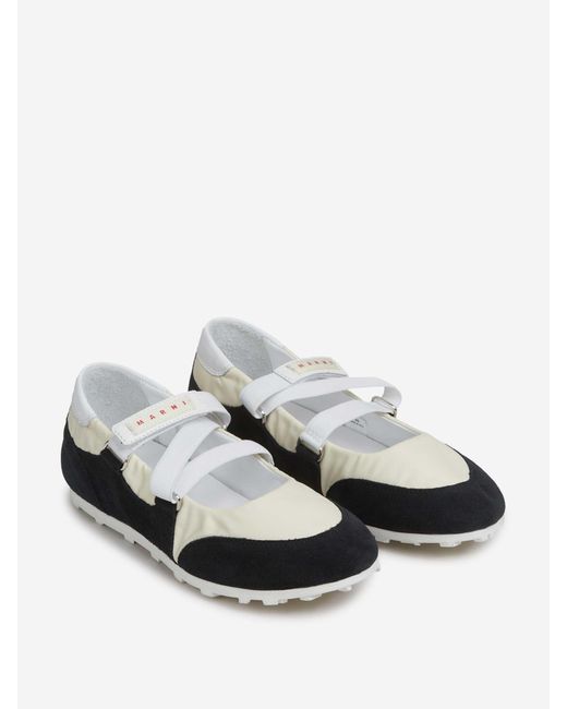 Marni White Flat Ballet Flats