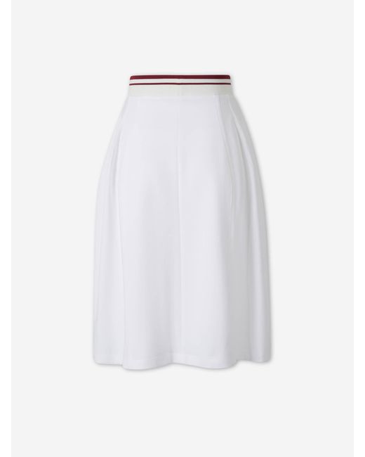 Marni White Logo Midi Skirt