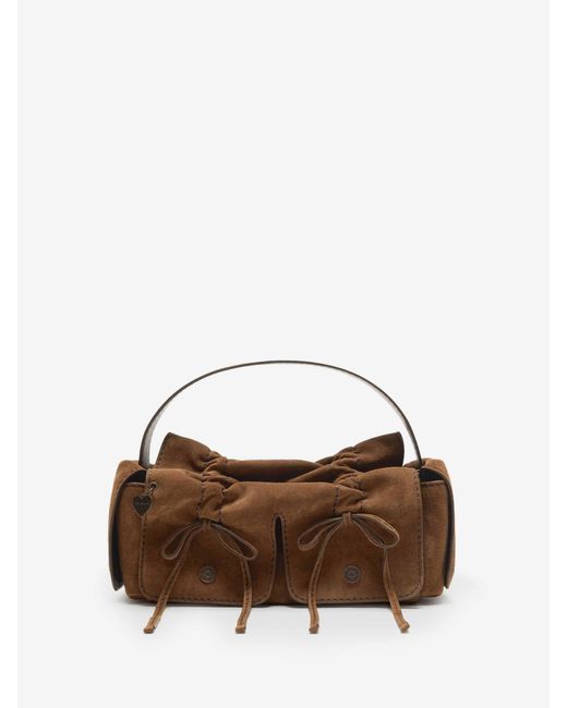 Acne Brown Suede Multipocket Bag