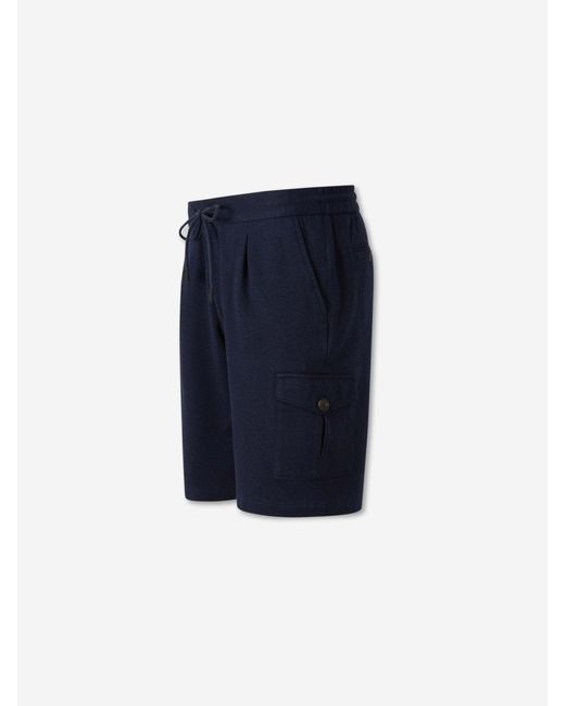 Gran Sasso Blue Plain Bermuda Shorts for men