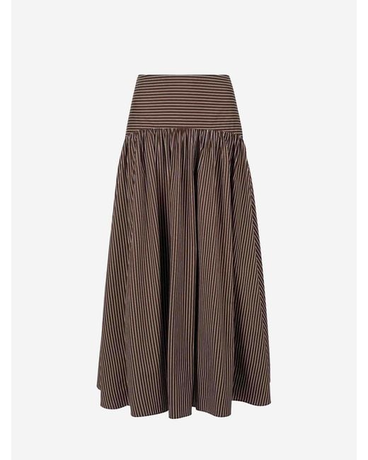 Staud Brown Procida Maxi Skirt