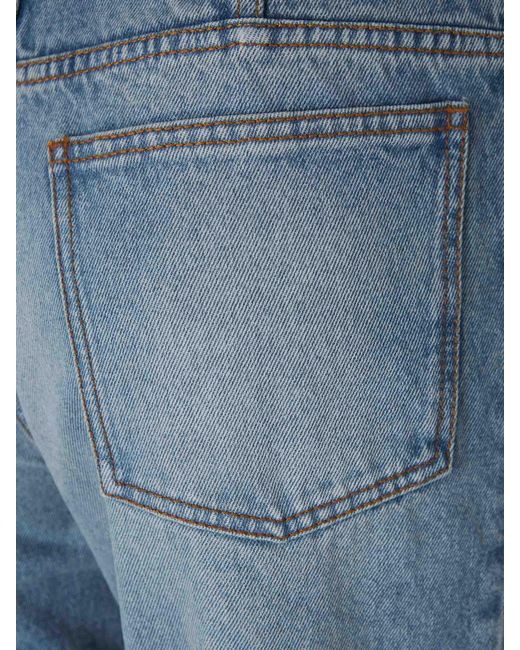 AMI Blue Straight Denim Jeans