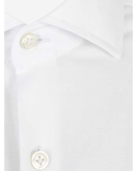 Santa Eulalia White Cotton Dress Shirt for men