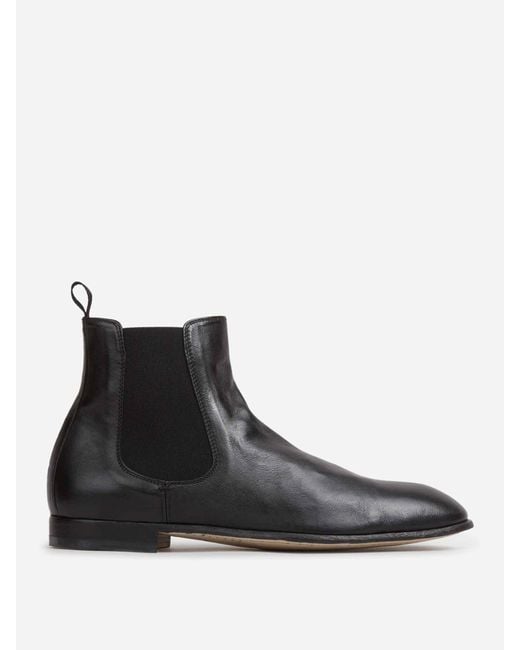 Officine Creative Black Chelsea Boots Solitude 004 for men