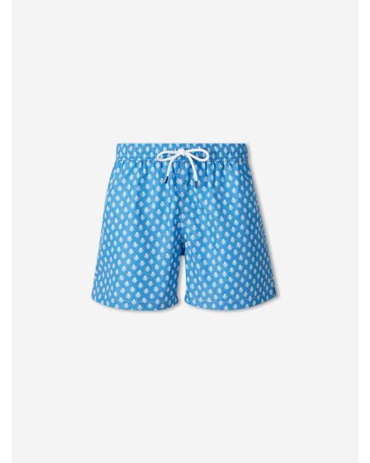 Fedeli Blue Printed Swimsuit for men