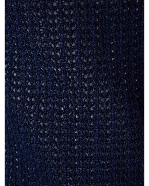 Santa Eulalia Blue Linen Knit Shirt for men