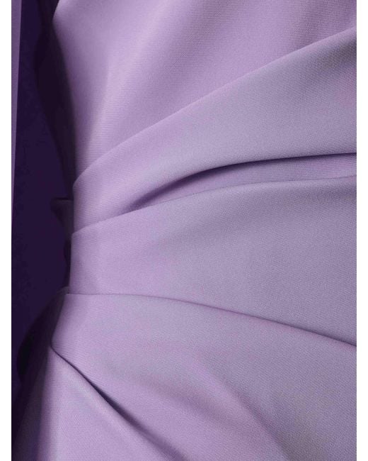 Rachel Gilbert Purple Orion Cape Dress