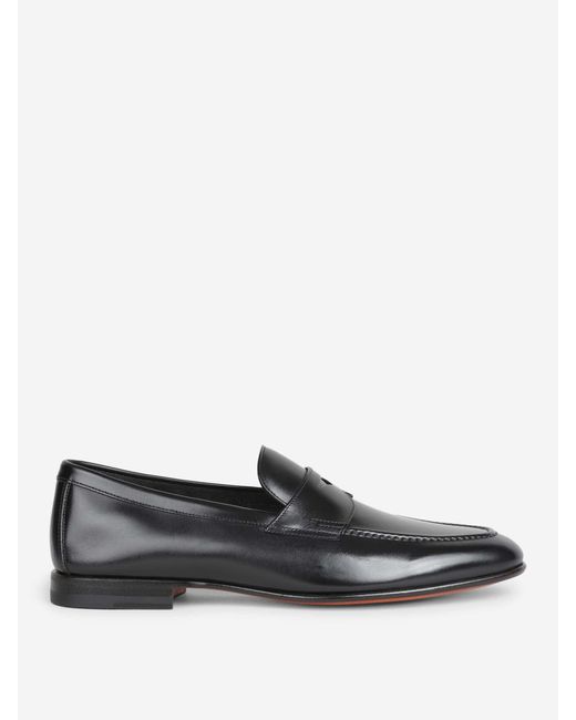 Santoni Lederslipper in White für Herren