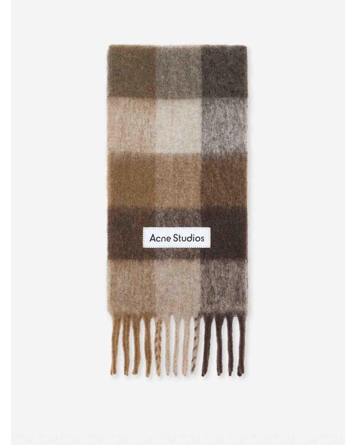 Acne Multicolor Wool Logo Scarf