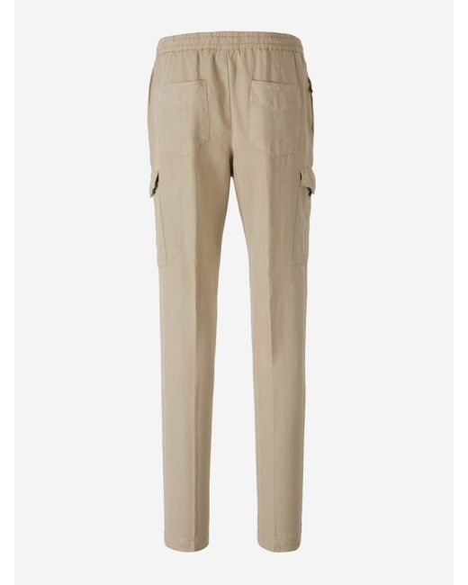 PT Torino Cargohose Aus Baumwolle in Natural für Herren