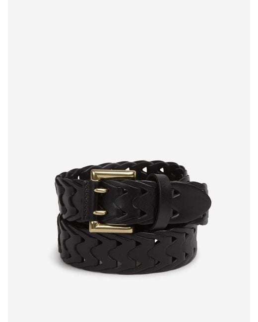 Santa Eulalia Black Braided Belt for men