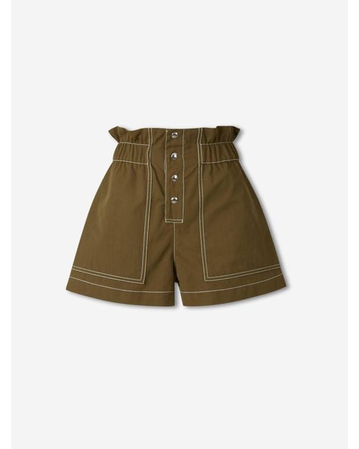 Marni Green Technical Cotton Bermuda Shorts