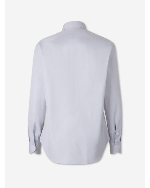 Canali Blue Cotton Dress Shirt for men