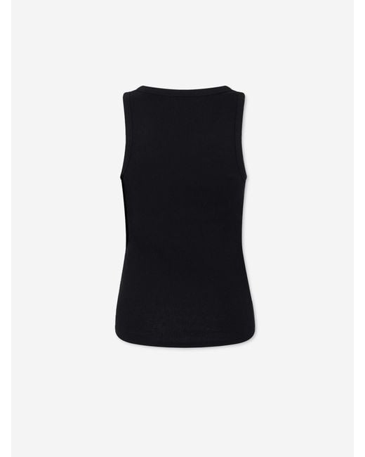 Rabanne Black Ribbed Tank Top