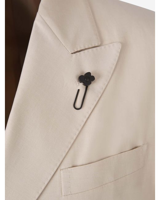 Lardini Natural Plain Cotton Suit for men