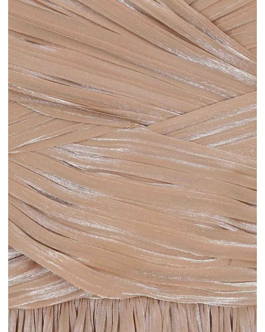 Costarellos Natural Mermaid Maxi Dress