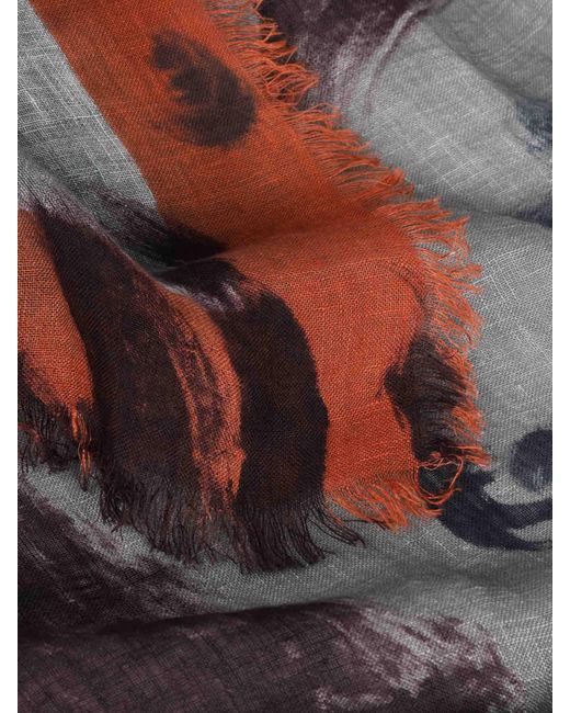 CASHÀ Gray Geranium Scarf