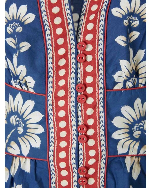 Farm Rio Blue Luna Maxi Dress