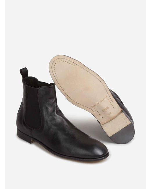 Officine Creative Black Chelsea Boots Solitude 004 for men
