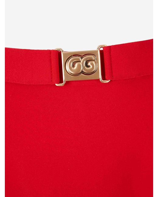 Cult Gaia Red Amoret Knit Skort
