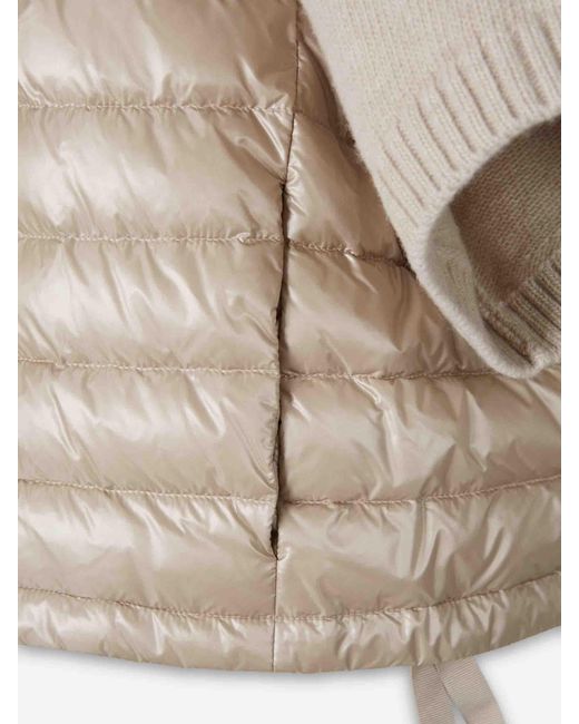 Herno Natural Down Jacket Knit Sleeve
