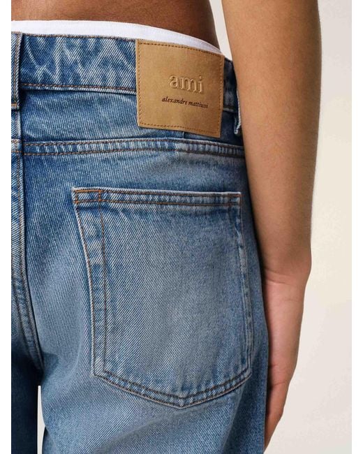 Jeans Dritti di AMI in Blue da Uomo