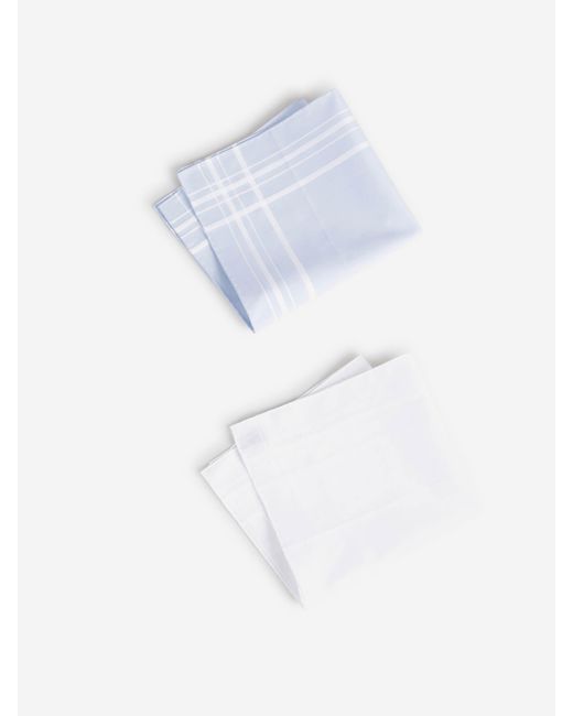 Simonnot Godard White Silk Handkerchief Pack for men