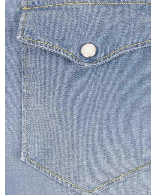Santa Eulalia Blue Denim Shirt for men