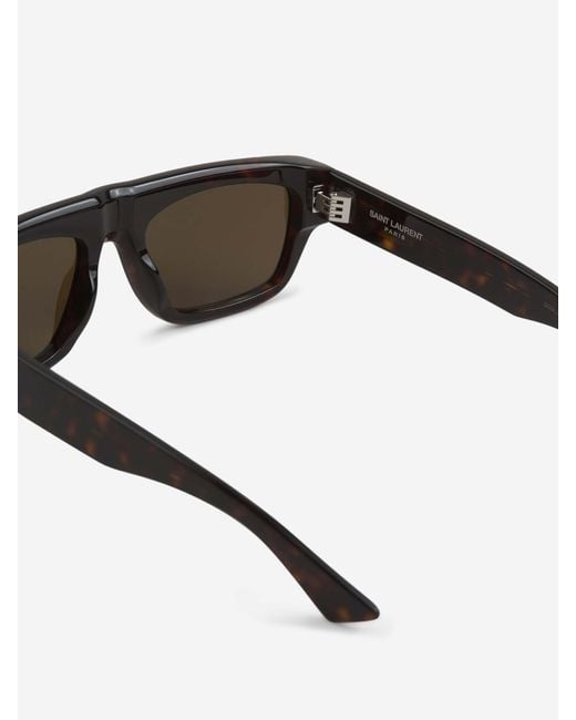 Saint Laurent Gray Rectangular Sunglasses for men