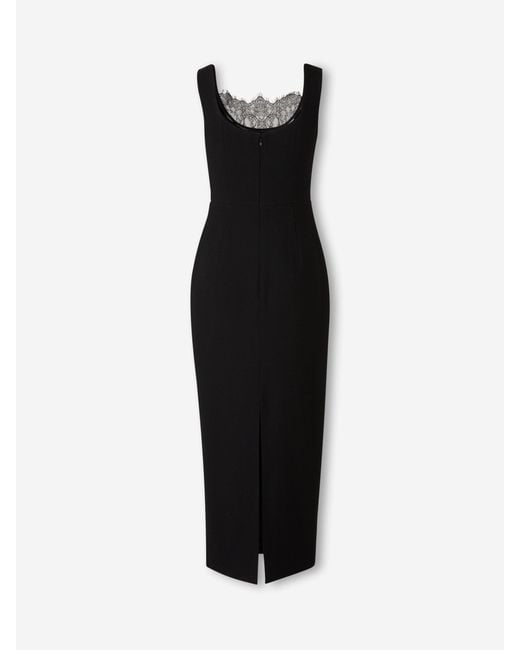 Roland Mouret Black Lace Midi Dress