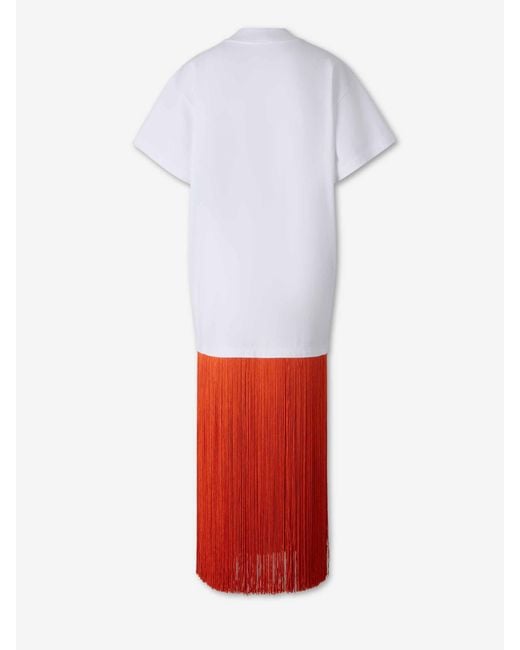 Alaïa White Fringe Midi Dress
