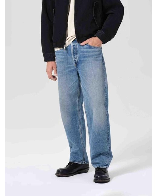Agolde Blue Wide Leg Jeans 90's Style for men
