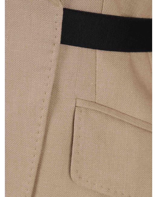 Max Mara Natural Double-Breasted Linen Blazer