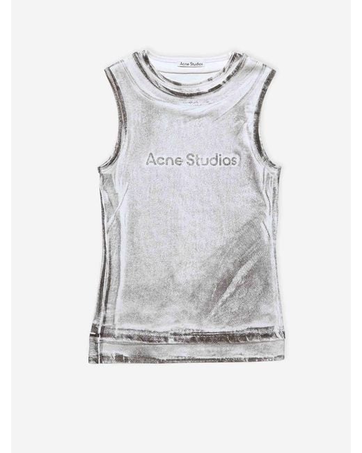 Acne Gray Layered Strappy Top