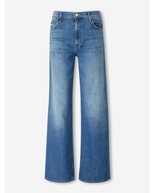 Mother Blue Rerun Straight Jeans