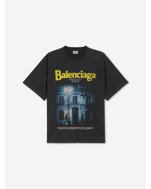 Balenciaga Black The Address T-Shirt for men