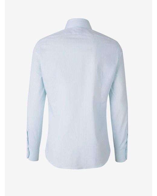 Camisa Rayas Algodón Santa Eulalia de hombre de color Blue