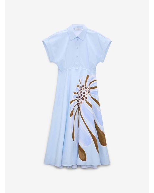 Dorothee Schumacher Blue Printed Midi Dress