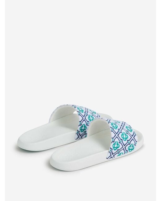 Casablanca Blue Terry Slider Flip Flops for men