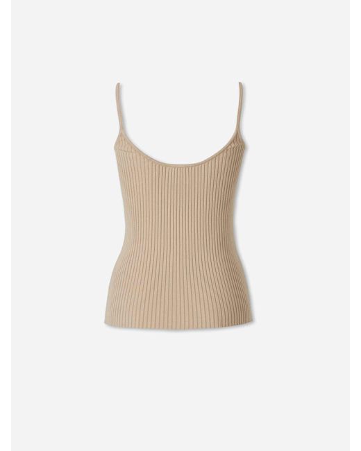 Courreges White Ribbed Tank Top