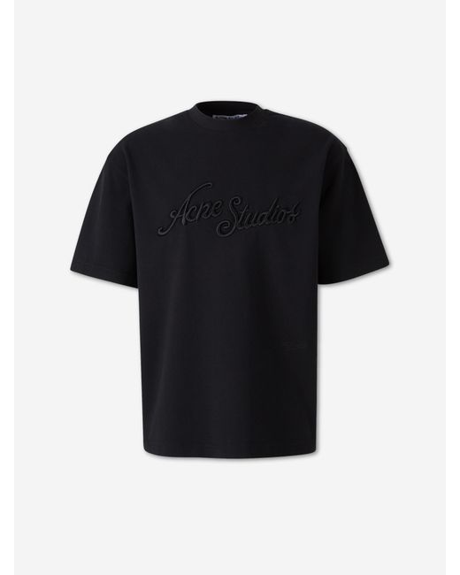 Acne Black Round Neck T-Shirt for men