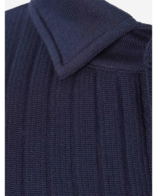 Lardini Blue Cotton Knit Shirt for men