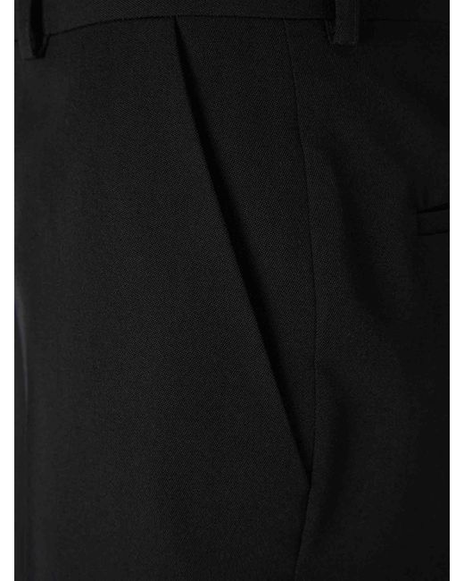 Balmain Black Wool Dress Trousers