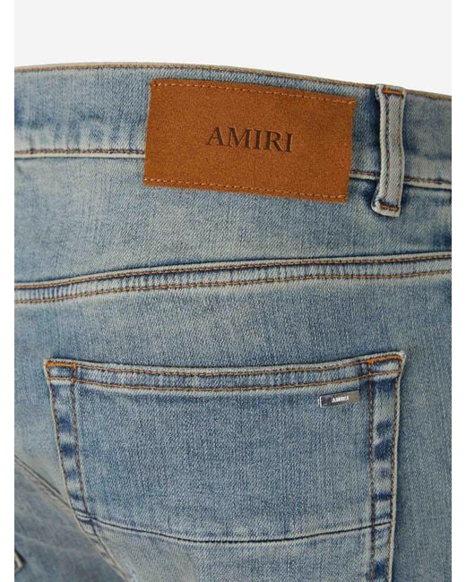 Amiri Blue Flannel Jeans Mx1 for men