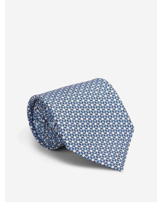 Marinella Blue Floral Silk Tie for men