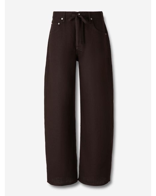 Citizens of Humanity Black Straight Wide Leg Trousers