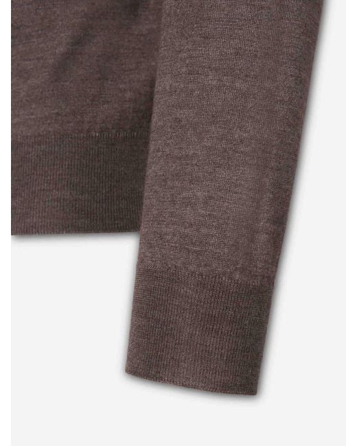 Santa Eulalia Brown Thin Turtleneck Sweater for men