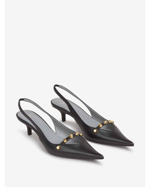 Balenciaga White Slingbacks With Studs