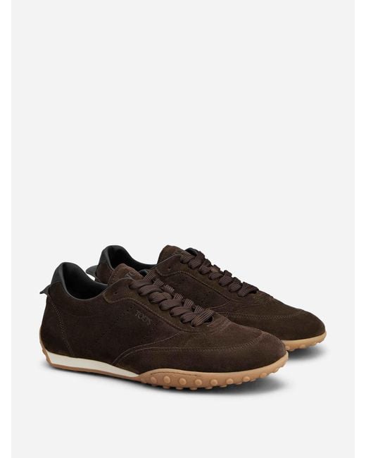 Tod's Brown Suede Sneakers for men