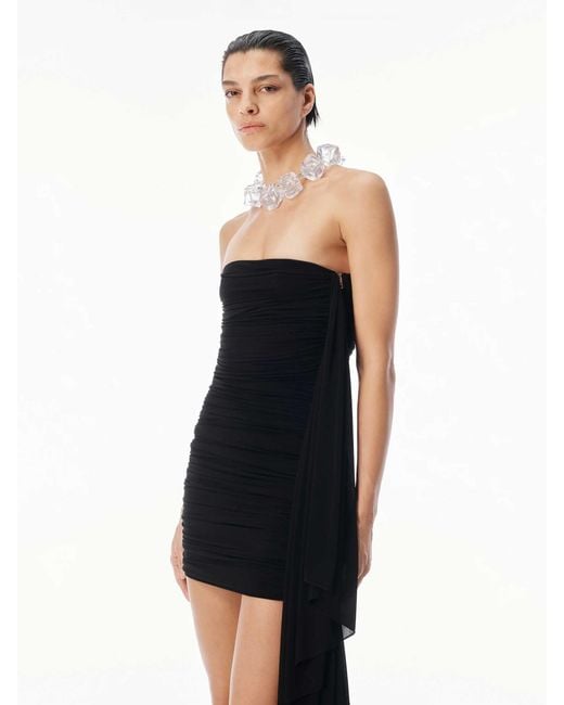 Alexander Wang Black Draped Mini Dress